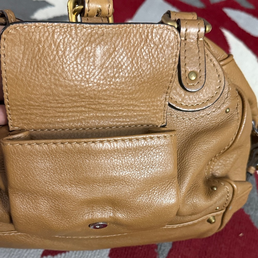 Chloe Tan Leather Satchel with Gold Hardware - Picture 11 of 14
